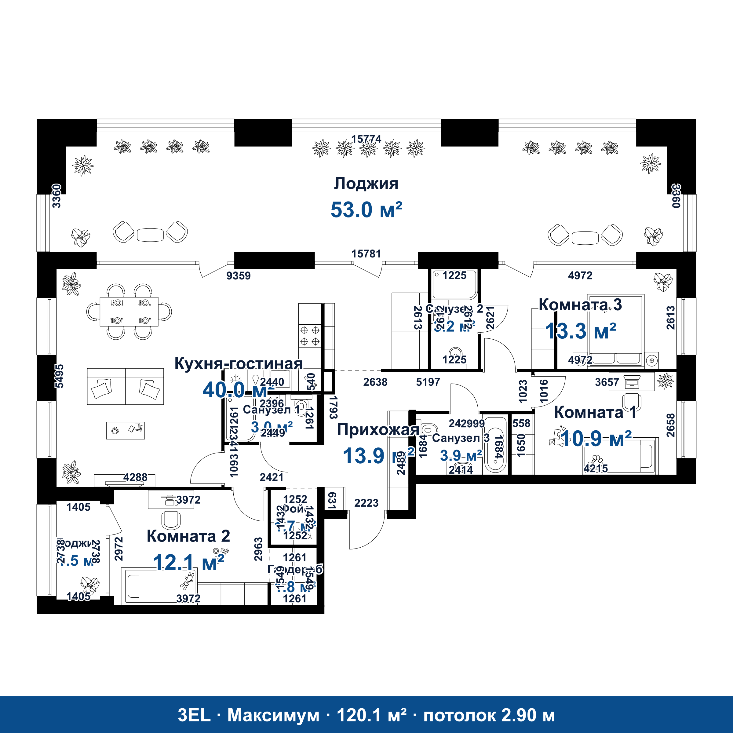 План 3EL 120.1 м²
